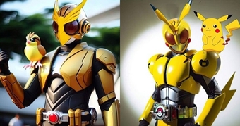 Bộ ảnh Fan art Kamen Rider hóa thân từ Pokémon