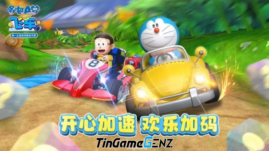 Doraemon và Nobita đua xe tốc độ trong game mobile mới Doraemon Speed cùng Mèo ú