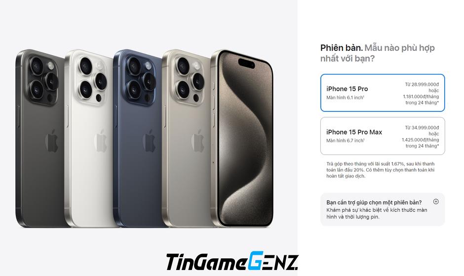 Giá chính thức iPhone 15, Apple Watch Series 9 và Apple Watch Ultra 2 tại Việt Nam.