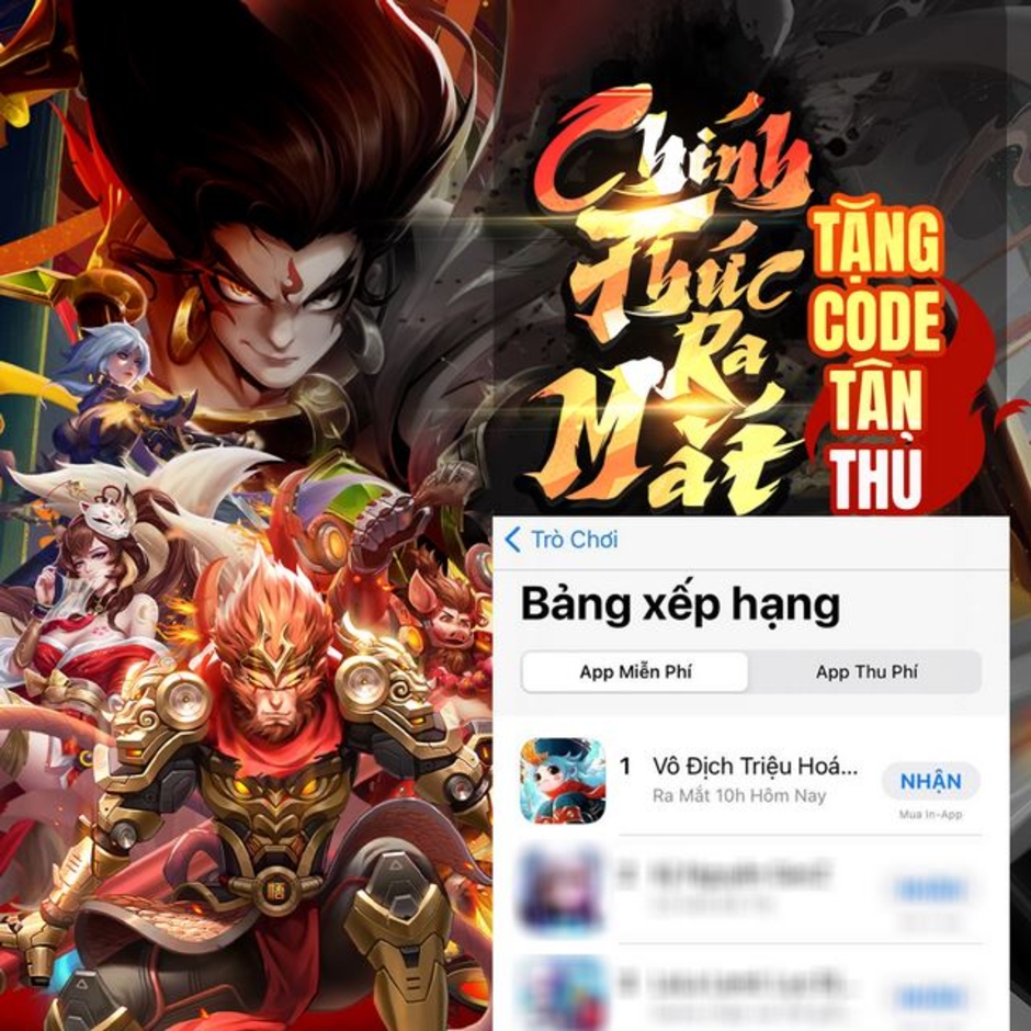 Leo lên ngôi vị Top 1 với tốc độ chóng mặt, Vô Địch Triệu Hoán Sư hiện đang là tựa game di động miễn phí đang được ưa thích nhất trên cửa hàng ứng dụng App Store trong ngày hôm nay.