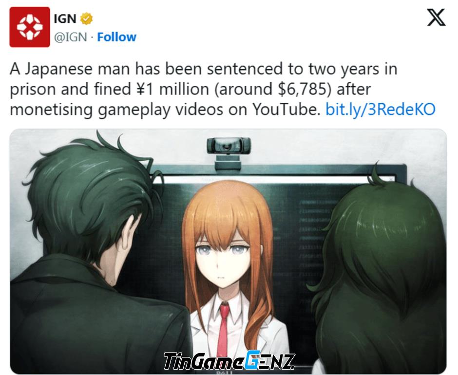 Đăng video chơi game lên YouTube và bị kết án tù